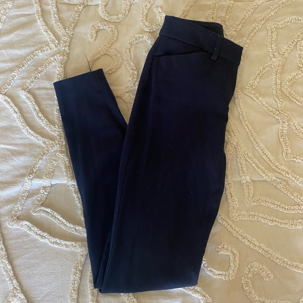 Express Navy Blue Mid-Rise Skinny Pants